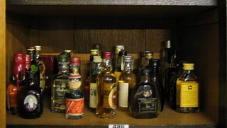 40 miniature bottles of spirits