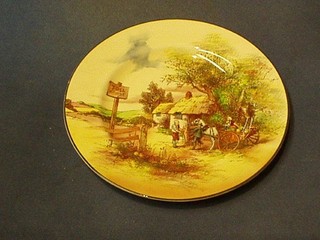 A Royal Doulton rustic England plate depicting The Toll House D5694, registered Australia 1636/7/8 9 1/2"