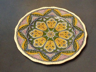 A Doulton plate with geometric design (second?) the reverse incised 1137 7"