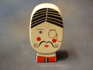 A 1960's Carltonware money box in the form of a gentleman with monacle 6"