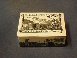 A rectangular Balkan Sobranie cigarette box 6" and a packet of Abdulla cigarettes