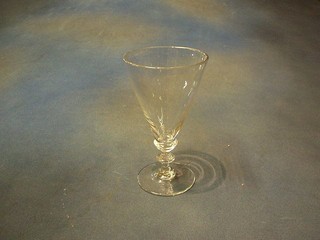 4 18th Century conical shaped wine glasses