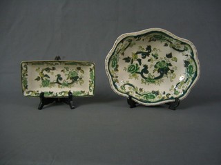 A pair of Masons ironstone Chartreuse pattern ginger jar and cover
