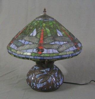 An impressive Liberty style table lamp with dragon fly decoration