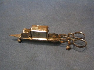 A pair of 19th Century "The Spring Warranted" wick trimming scissors