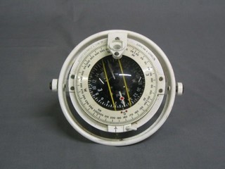 A Sestiel gimbled yacht compass by Henry Brown & Sons