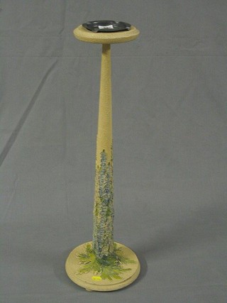A 1930's Barbola mounted smoker's pedestal ashtray