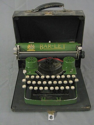 A George V Bar-let portable manual typewriter