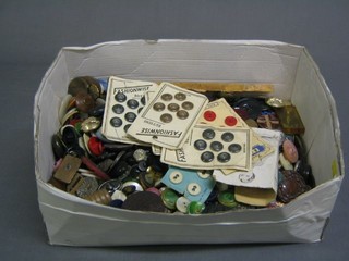 A collection of various buttons