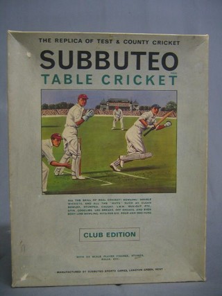 A Subuteo table top cricket game, boxed