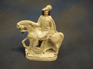 A 19th Century Staffordshire figure of a gentleman on horse  back 11"