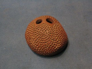 A Poole Pottery pen stand in the form of a rock, the base impressed Poole England A/Z 2"