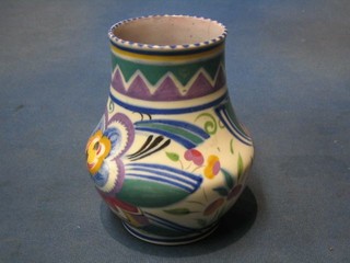 A circular Poole Pottery vase, the base impressed Poole England  267 6" (cracked)