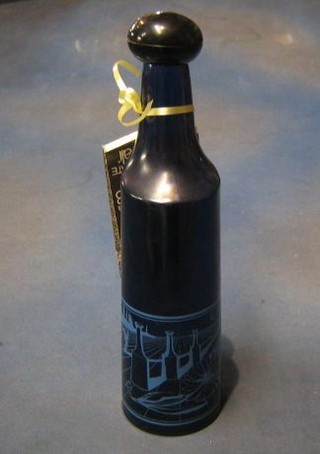 A 1972 Salvador Dali 3 glass bottle and stopper 13"
