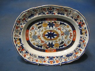 A Masons Morleys pattern meat plate, the base impressed Real Ironstone China 11"