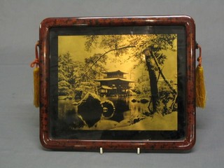 An early 19th Century "Oriental" framed photograph of a Pagoda 8" x 10"