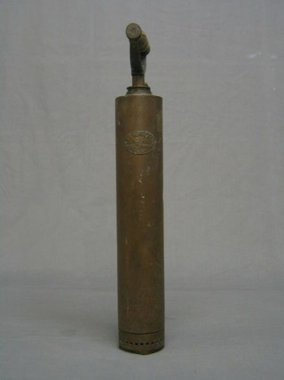 A  WWI brass pump (reputedly for refuelling air craft) marked W T French & Sons Makers, Birmingham 1918