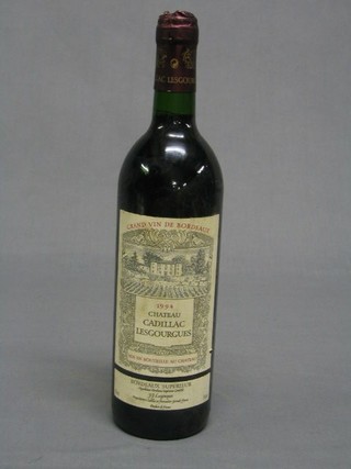 A bottle of 1994 Chateau Cadillac Les Gourgues