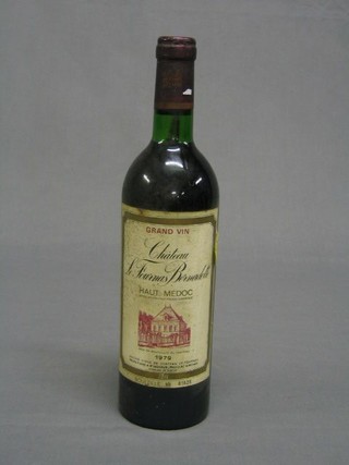 A bottle of 1979 Chateau Le Fouinas Beinadotte Haut Medoc