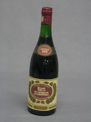 A 1970 bottle of Nuits St Georges Grand Vin de Bourgogne by Grants of St James