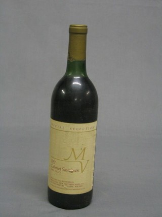 A 1981 bottle of  Cabernet Sauvingon selected and bottled by Mountain View Vineyards