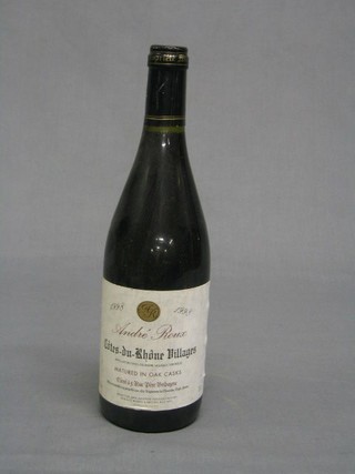 A 1988 bottle of Andie Roux Cotes du Rhone Villages