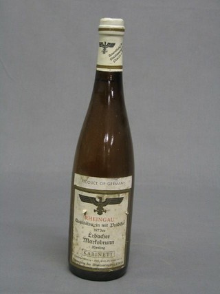 A 1973 bottle of Rheingau Erbacher Marfobrunn