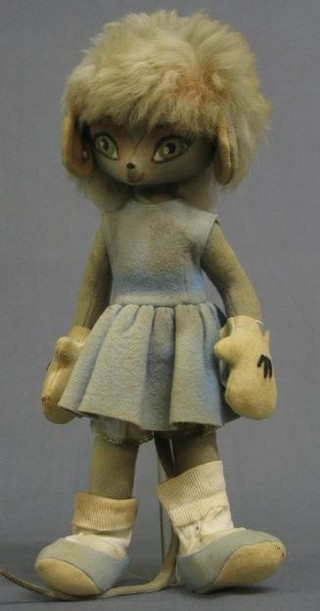 A felt doll figure