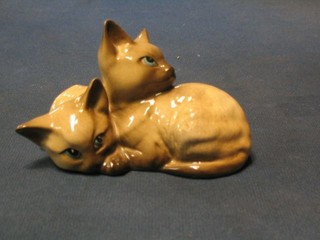 A Beswick figure of 2 curled kittens, the base marked Beswick England 1296 5"