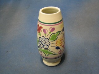 A 1960's Poole Pottery oval vase, the base marked Poole England 15BM, 9"
