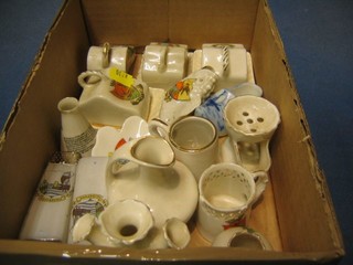16 items of miniature crested china