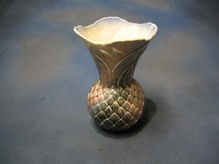 A Sylvac vase in the form of a stylised pineapple, the base marked 750 Sylvac Made in England 10"