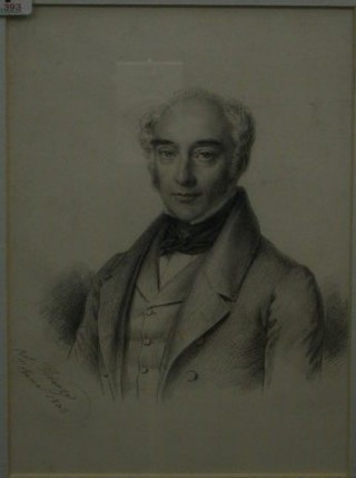 Fidenzer? head and shoulders portrait "Nobleman" dated 1843 8" x 6"