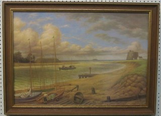 Leo Rawlings, a coloured print "Suffolk Estuary" 18" x 25"