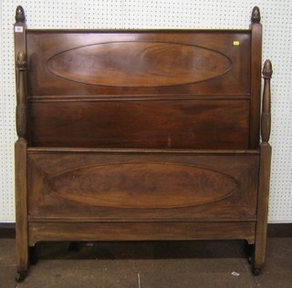 A 19th/20th Century mahogany single panel end bedstead 43"