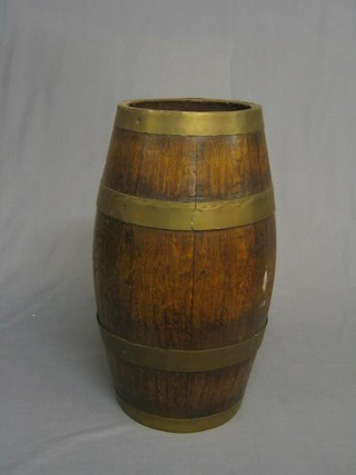 A 19th Century shaped coopered barrel 20"