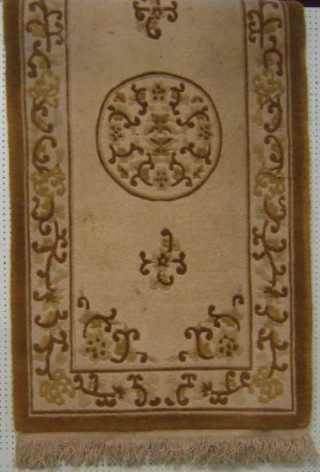 A white ground Indian rug