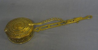 A good quality 19th Century pierced brass chestnut roaster 