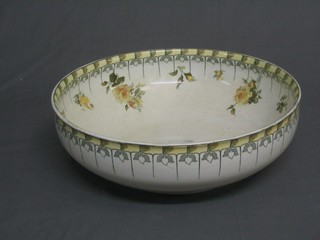 A circular Royal Doulton Lily pattern pottery wash bowl, marked RD38011 15"