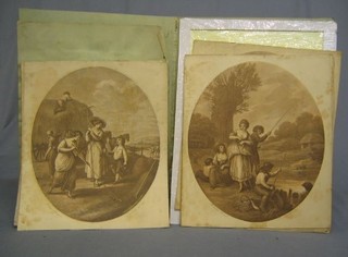 A folder of assorted prints including a view of the Chain Pier Brighton 1855 and others