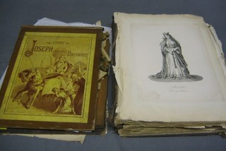 A 19th Century wooden double sided jigsaw puzzle "The Story of Joseph and His Bretheren" with instruction pamphlet 