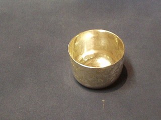A Victorian circular engraved silver sugar bowl, the base marked P Orr & Sons Madras Silver,