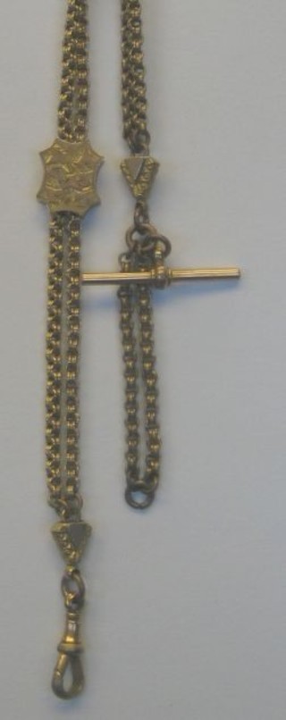 A gold plated Langtree watch chain 10"