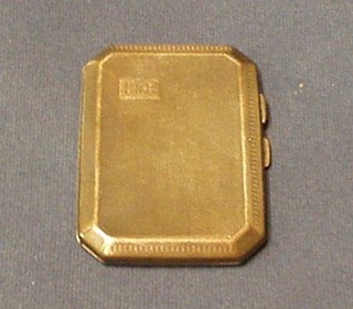 A silver cigarette case with engine turned decoration Birmingham 1927