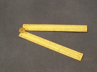 An ivory folding ruler
