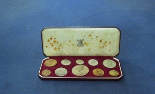 A set of 1953 Coronation proof coins cased