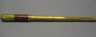 A 19th Century brass 3 draw telescope by W Dowling London marked EMP day or night