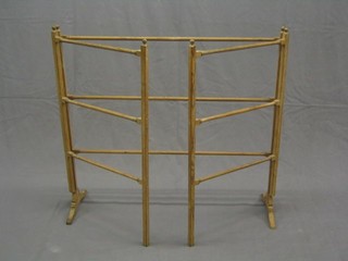 A 19th Century pine 3 fold clothes horse