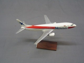 A model of a Novair air liner Boeing 737 400