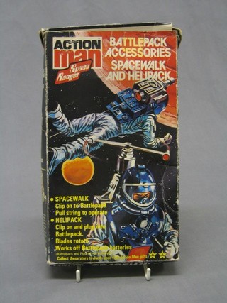 An Action Man Battle Pack Accessories Space Walk and Helipack, boxed